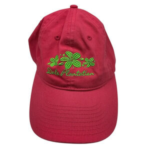 Dole Plantation Hawaii Womens Strapback Baseball Hat Pink Green Embroidered